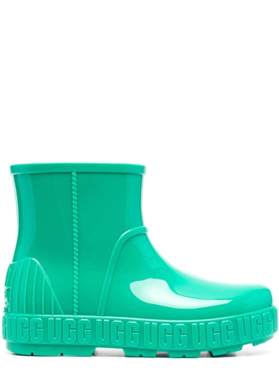 Ugg Drizlita Rain Boots With Shearling Insole In Green