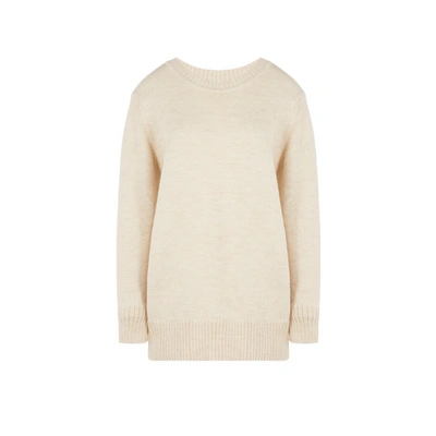 Caes Pull Oversize En Maille In Beige