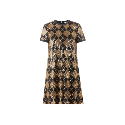 Red Valentino Sequinned Check Dress