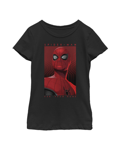 Marvel Kids' Girl's  Spider-man: Far From Home Hero Poster Child T-shirt In Black
