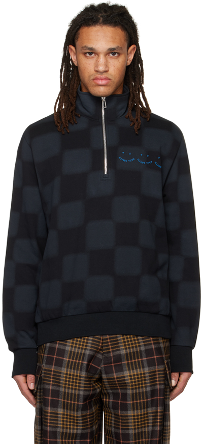 Ps By Paul Smith Check-print Sweatshirt In Black