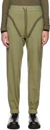 Parnell Mooney Ssense Exclusive Khaki V-line Lounge Pants In Khaki