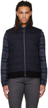 Vince Channel Quilt Vest In Coastal-403cbl