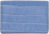 Smythson Flat Card Holder In Mara In Nile Blue
