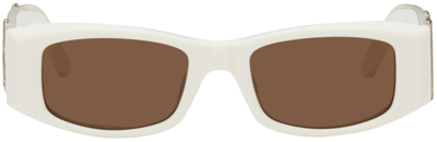 Palm Angels Angel Rectangle-frame Sunglasses In White