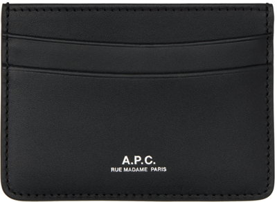 A.p.c. Black André Card Holder In Lzz Black