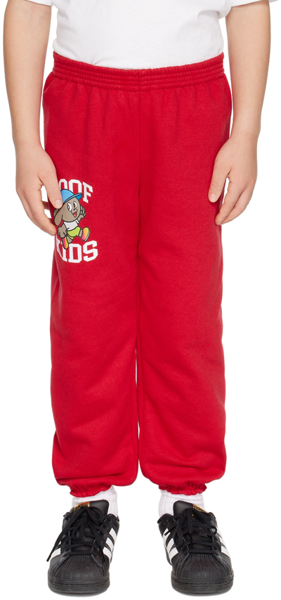 Ooof Ssense Exclusive Kids Red Relaxed-fit Lounge Pants