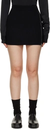 Alyx Ribbed-knit Mini Skirt In Blk0001 Black