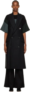 Mm6 Maison Margiela Black Double-breasted Vest In 900 Black