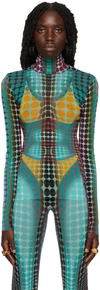 Jean Paul Gaultier Blue Dots Turtleneck In 502710-blue/purple/y