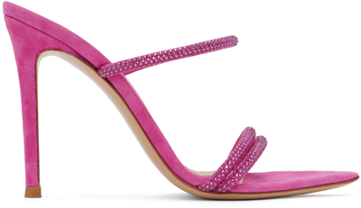 Gianvito Rossi Pink Cannes Heeled Sandals In Bloom