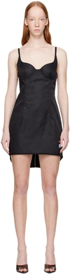 HERON PRESTON BLACK EX-RAY CORSET MINI DRESS