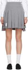 Thom Browne Gray Pleated Miniskirt In 035 Med Grey