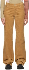 We11 Done Brown Wide Trousers In Camel
