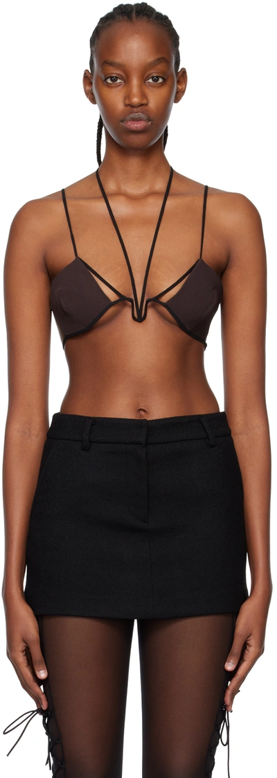 NENSI DOJAKA BROWN ANGULAR BRA
