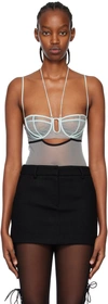 Nensi Dojaka Ssense Exclusive Blue Bodysuit In 496 Ice Castle