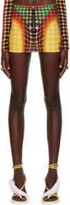 Jean Paul Gaultier Brown Dots Miniskirt In 155060-orange/blue/b