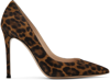 Gianvito Rossi Leopard-print Suede Stiletto Pumps In Almond Leopard Print