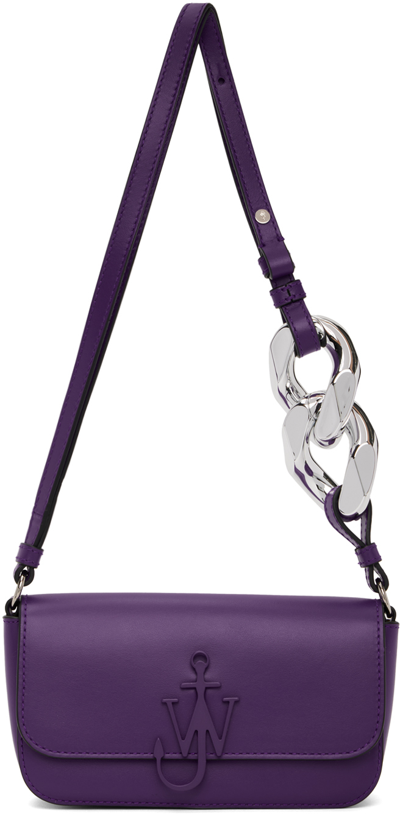 Jw Anderson Chain Anchor Shoulder Bag In Purple