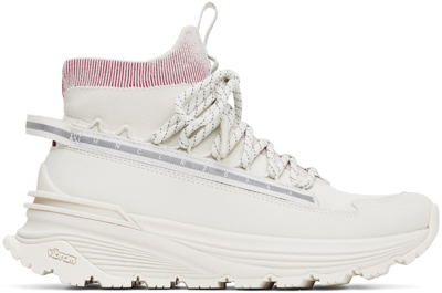 Moncler High-top Sneakers Light Runner Fabric Mix In White