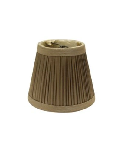 Macy's Cloth Wire Slant Pencil Pleat Chandelier Lampshade With Clip Collection In Cream