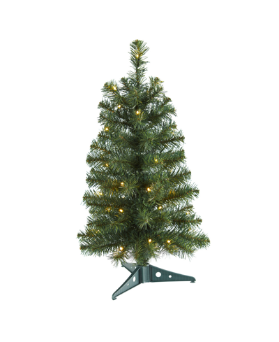 Nearly Natural Artificial Christmas Tree With 35 Led Lights And 72 Bendable Branches In Green
