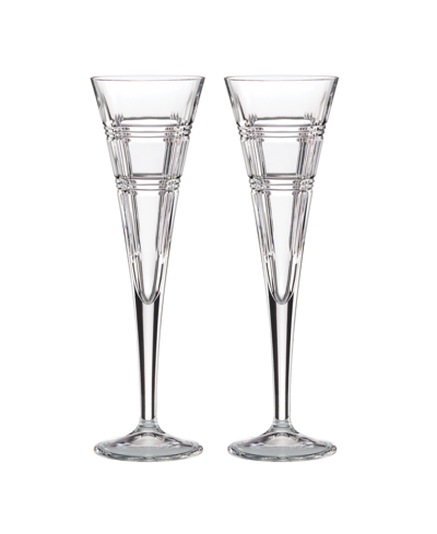 Reed & Barton Hudson Toasting Flute Pair In Clear And No Colour