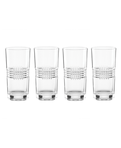 Reed & Barton Sloane Highball Glasses, Set Of 4 In Clear And No Color