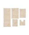 Home Weavers Bell Flower 5-pc. Bath Rug Set In Natural