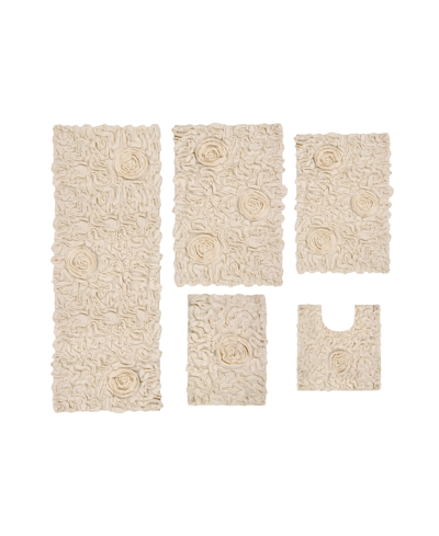 Home Weavers Bell Flower 5-pc. Bath Rug Set In Natural