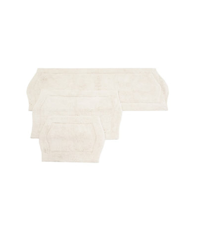 Home Weavers Waterford Bath Rug Set, 3 Piece Bedding In White