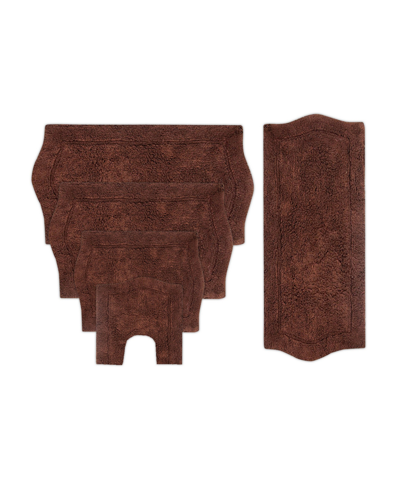 Home Weavers Waterford 5-pc. Bath Rug Set In Chocolate