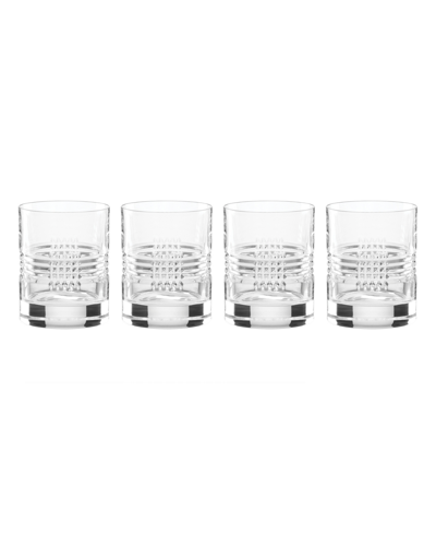 Reed & Barton Sloane Double Old Fashioned Glasses, Set Of 4 In Clear And No Color