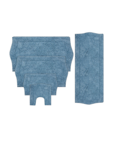 Home Weavers Waterford Bath Rug Set, 5 Piece Bedding In Blue