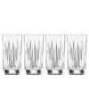 REED & BARTON SOHO CRYSTAL ICED BEVERAGE GLASS SET, 4 PIECES