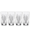 Reed & Barton Soho Crystal 4-piece Iced Beverage Glass Set In Clear And No Color