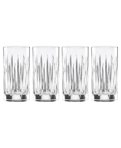 REED & BARTON SOHO CRYSTAL ICED BEVERAGE GLASS SET, 4 PIECES