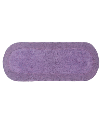 Home Weavers Double Ruffle Bath Rug, 21" X 54" In Purple