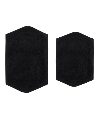 Home Weavers Waterford 2-pc. Bath Rug Set In Black