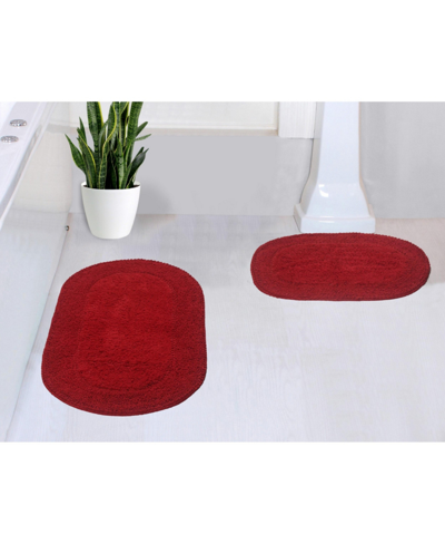 Home Weavers Double Ruffle 2-pc. Bath Rug Set In Red