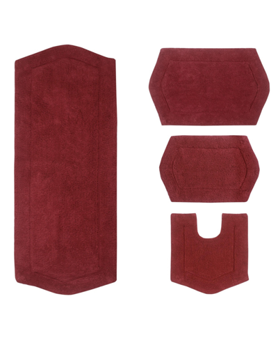 Home Weavers Waterford 4-pc. Bath Rug Set In Red