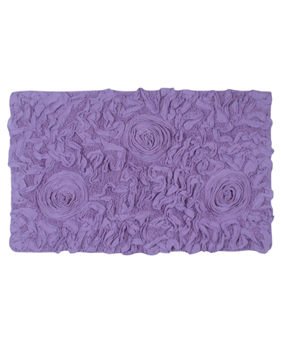 Home Weavers Bell Flower Bath Rug, 21" X 34" In Purple