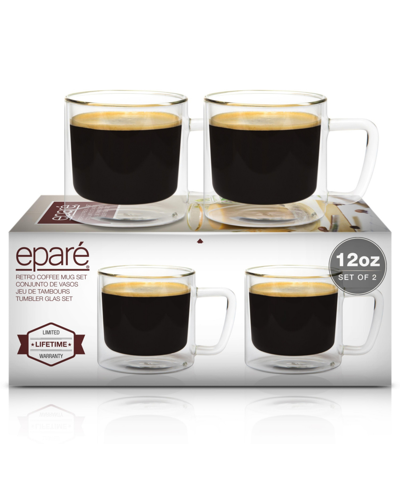 Epare Retro 12-oz. Coffee Mugs, Set Of 2 In Brnoverflw