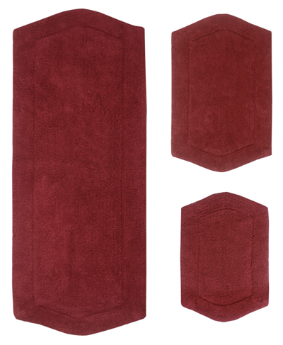 Home Weavers Waterford 3-pc. Bath Rug Set In Red