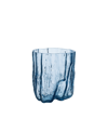 Kosta Boda Crackle Tall Circular Vase In Blue