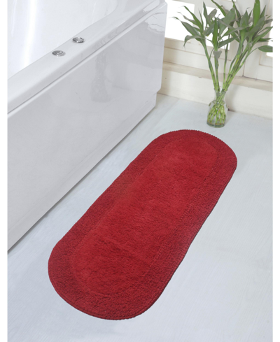 Home Weavers Double Ruffle Bath Rug, 21" X 54" In Red