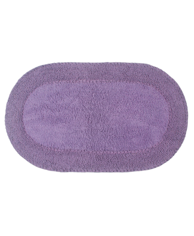 Home Weavers Double Ruffle Bath Rug, 21" X 34" In Purple