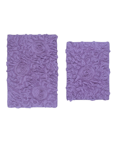 Home Weavers Bell Flower 2-pc. Bath Rug Set In Purple