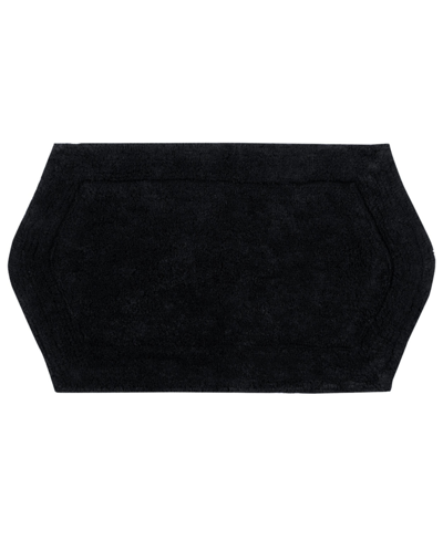 Home Weavers Waterford Bath Rug, 24" X 40" In Black