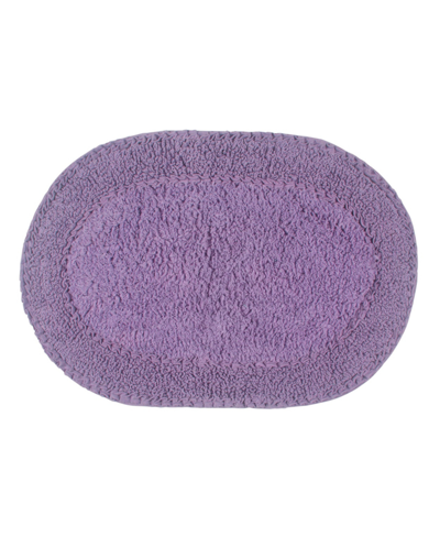 Home Weavers Double Ruffle Bath Rug, 17" X 24" In Purple